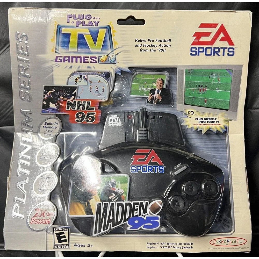 2 Games Plug - N - Play: NHL 95 & Madden 95 [720634580197] EA Sports Ages 5 & Up